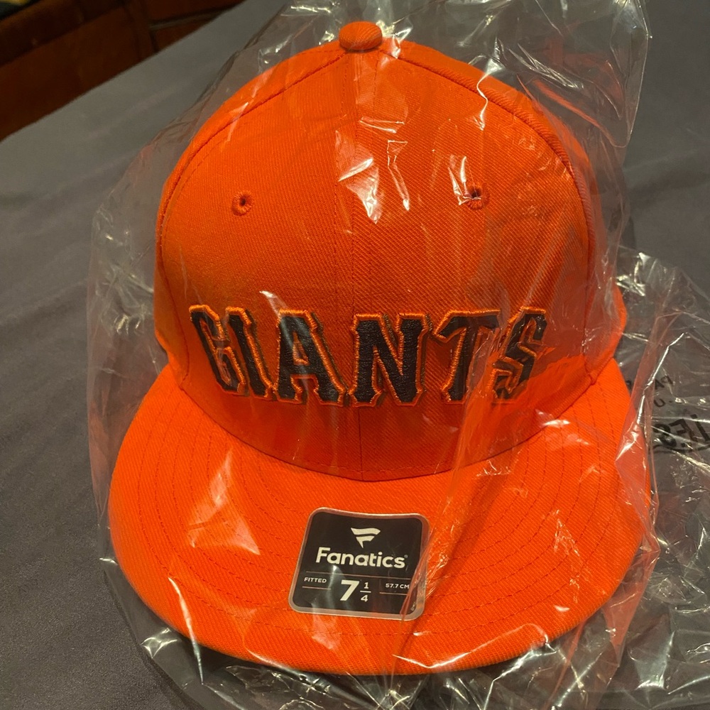 San Francisco Giants Fanatics Team Core Fitted Hat - Orange 1- 7 1/4 2- 7 3/8